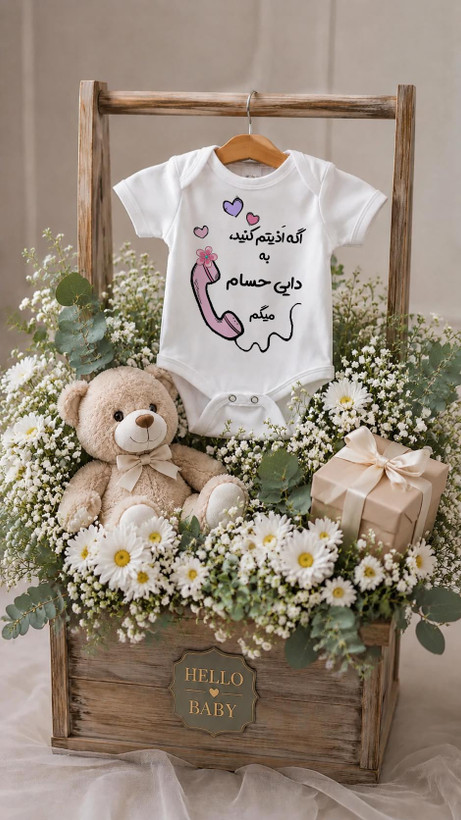 زیر دکمه نوزادی مخصوص دایی ها؛ اگه اذیتم کنی به دایی حسام میگم کد16